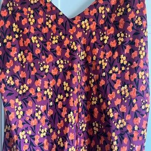 Zara Multicolor Floral Maxi Slip Dress